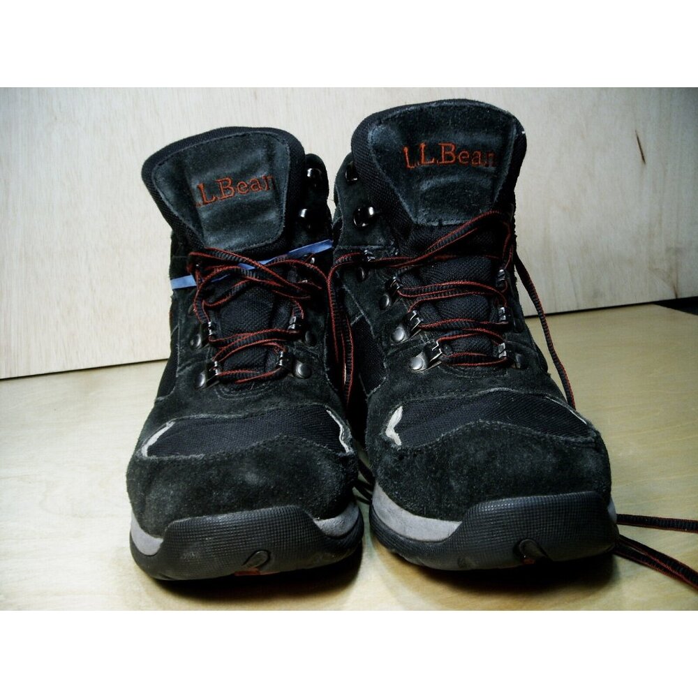 LL Bean Men’s 8.5 Wide Hiking Boots Black Insulated Lace Up #05455￼